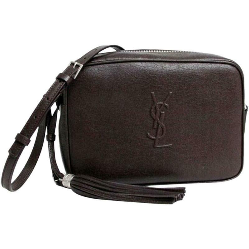 Saint Laurent Monogram Lou Camera Tassel Black Tulip Leather Cross Body Bag