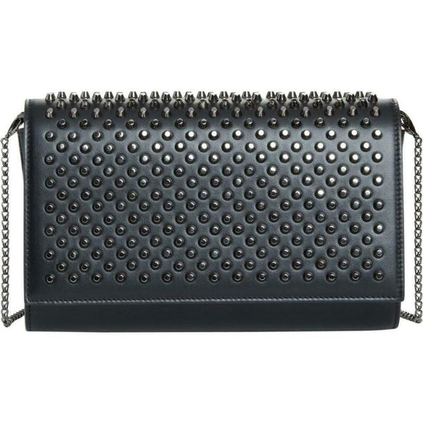 Christian Louboutin Clutch Paloma Spike Black Leather Shoulder Bag