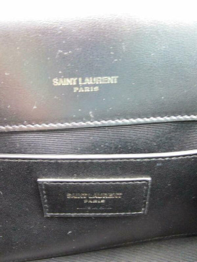 Saint Laurent Monogram Kate Monogram Ysl Small Leopard Jacquard Black Leather