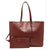 Saint Laurent Monogram Shopping Pallisandre Lacquer Red Leather Tote