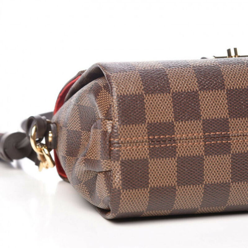 Louis Vuitton, Bags, Louis Vuitton Damier Ebene Croisette Brown Top  Handle W Crossbody Strap
