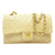 Chanel Double Flap Chain Vintage Medium Beige Lambskin Leather Shoulder Bag