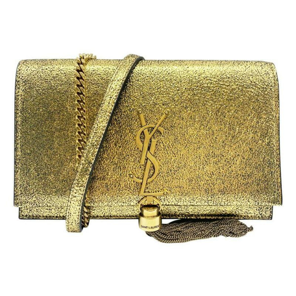 Saint Laurent - Lou Monogram Metallic Gold Tassel Crossbody