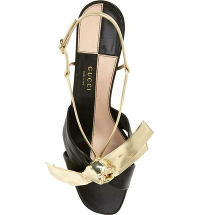 Gucci Black Daphne Bow Slingback Sandals - MyDesignerly