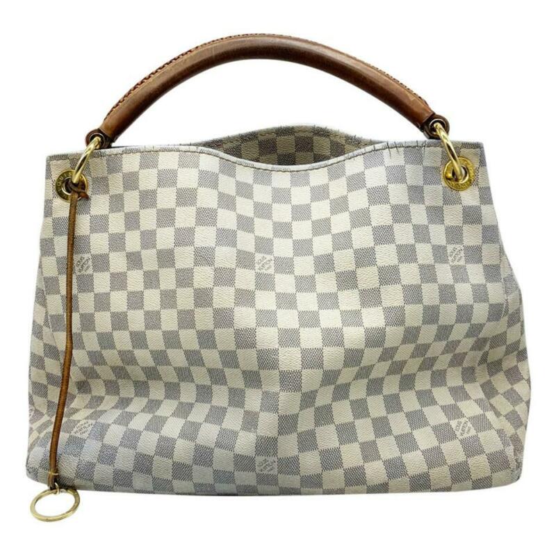 Louis Vuitton Artsy Mm White Damier Azur Canvas Hobo Bag