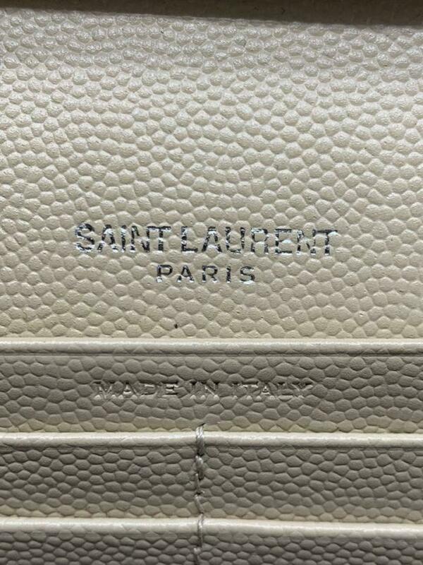Saint Laurent Monogram Medium Wallet On A Chain Woc Beige Leather Cros -  MyDesignerly