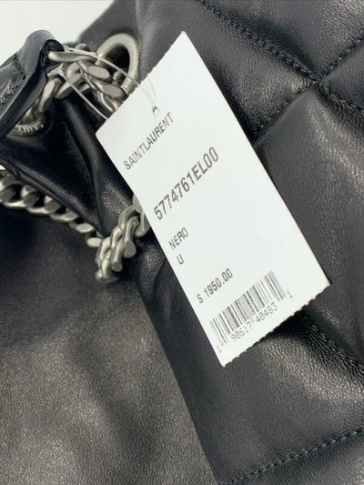 Saint Laurent Monogram Loulou Top Handle Black Leather Shoulder Bag -  MyDesignerly