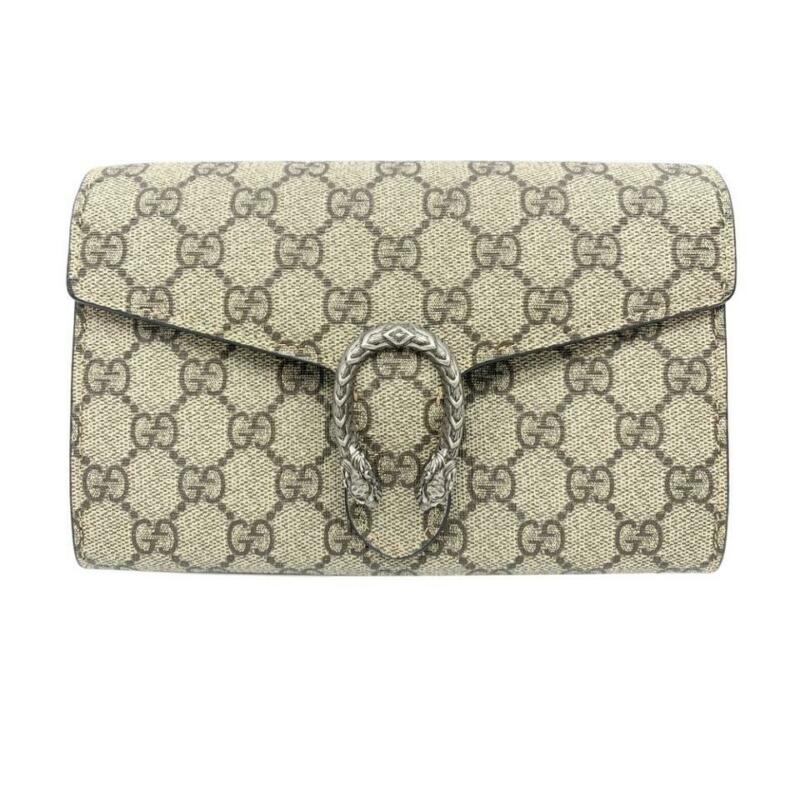 Gucci Beige GG Dionysus Wallet Chain Bag for Women