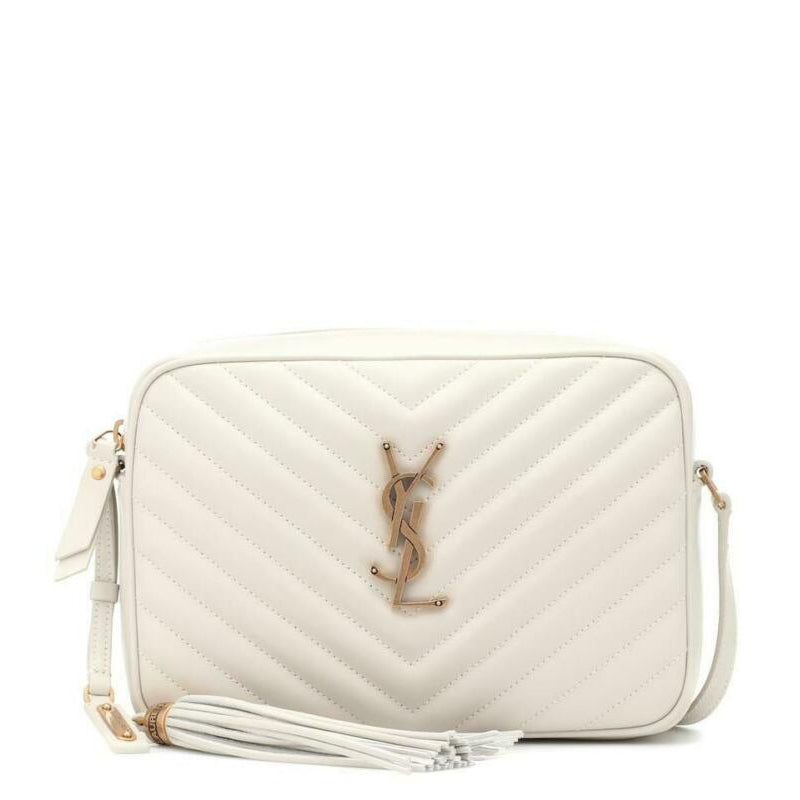 Saint Laurent Monogram Camera Lou Matelassé Crema Soft White Leather Cross Body