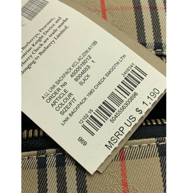 Product tags BURBERRY