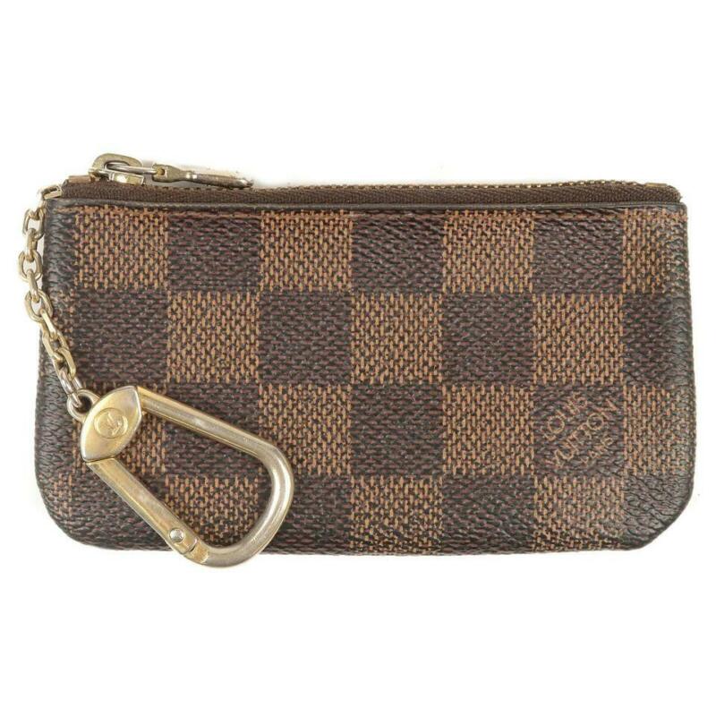 Louis Vuitton Brown Key Pouch Damier Ebene Wallet