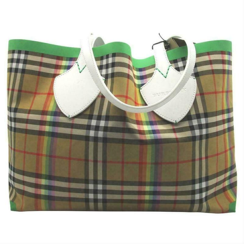 Burberry Check Medium Canvas Tote Bag in Multicoloured - Burberry