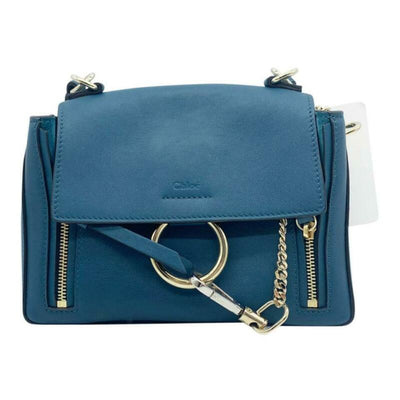 Chloé Crossbody Faye Mini Day Navy Ink Blue Leather Shoulder Bag