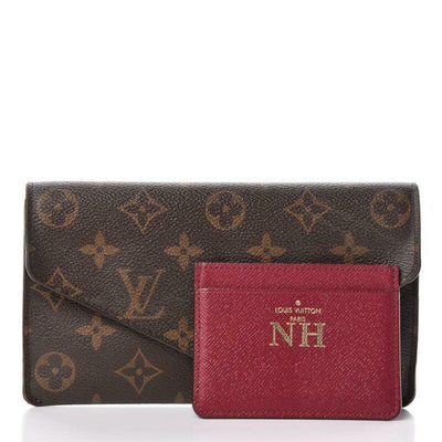 Louis Vuitton Brown Monogram Jeanne Fuchsia Wallet