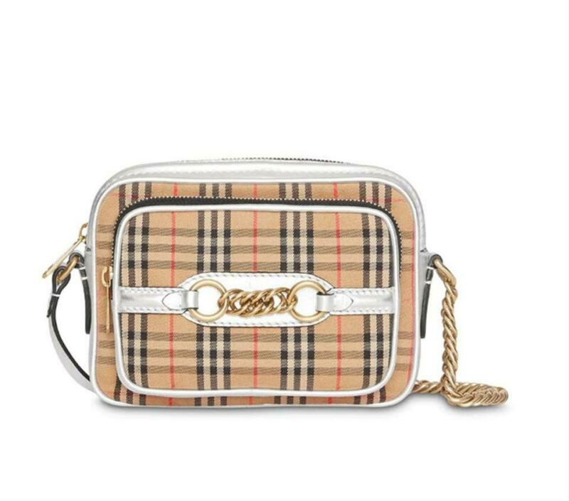 Burberry vintage check link crossbody hot sale camera bag