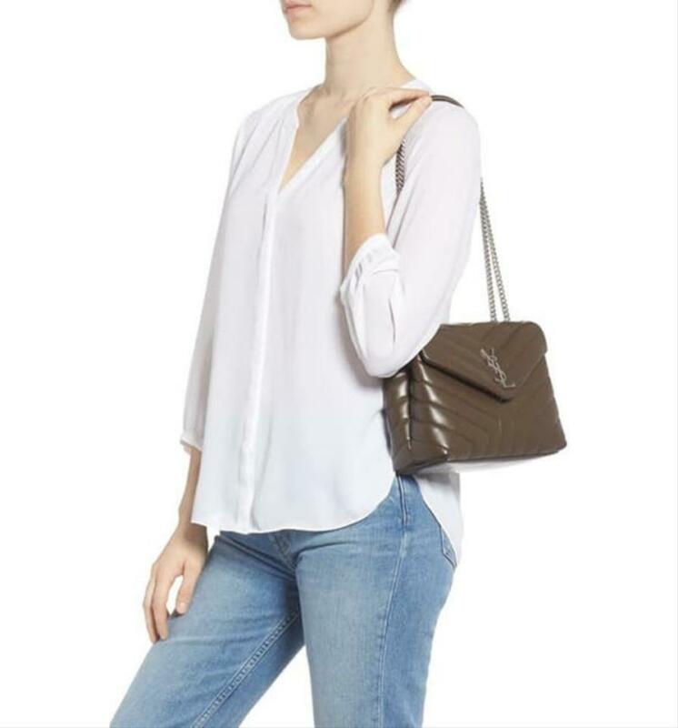 Saint Laurent Loulou Small Matelasse Calfskin Flap-Top Shoulder Bag