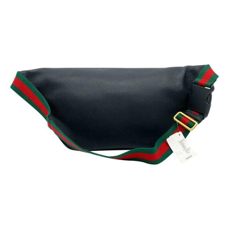 Gucci Belt Bum Retro Print Fanny Pack 80 Black Leather Messenger Bag -  MyDesignerly