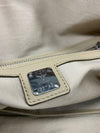 MCM Hobo Klara Monogrammed Beige Leather Shoulder Bag