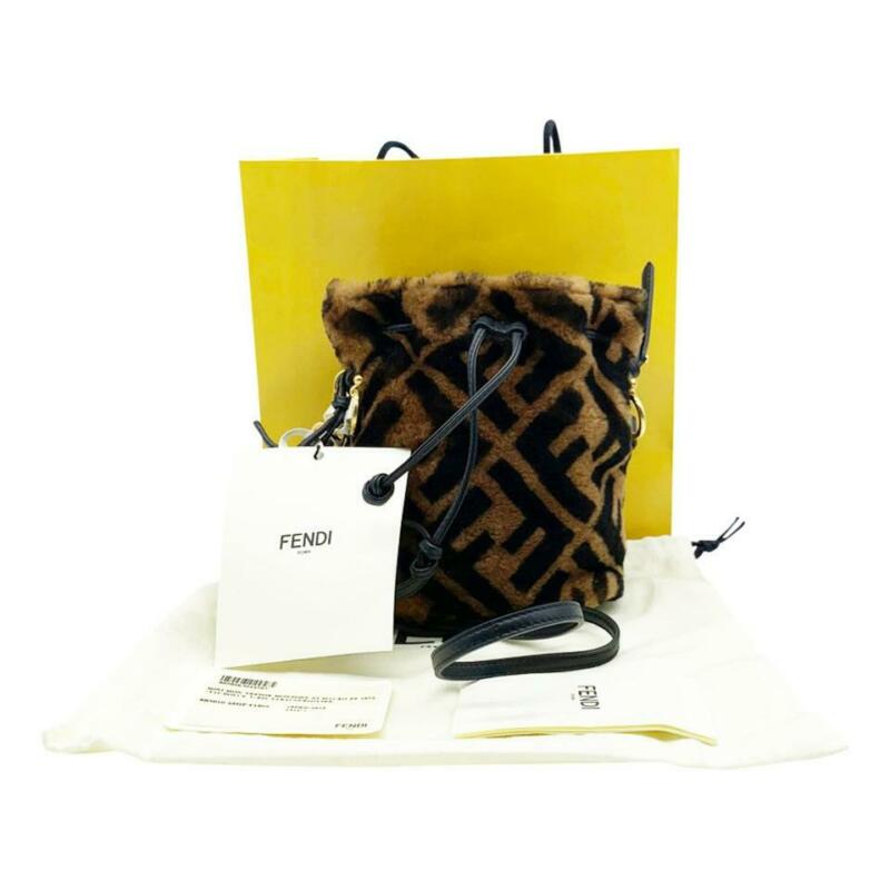 Fendi Mon Tresor Small wool and leather bucket bag - ShopStyle