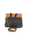 Louis Vuitton Pallas Clutch Marine Chain Brown Monogram Canvas Cross Body Bag