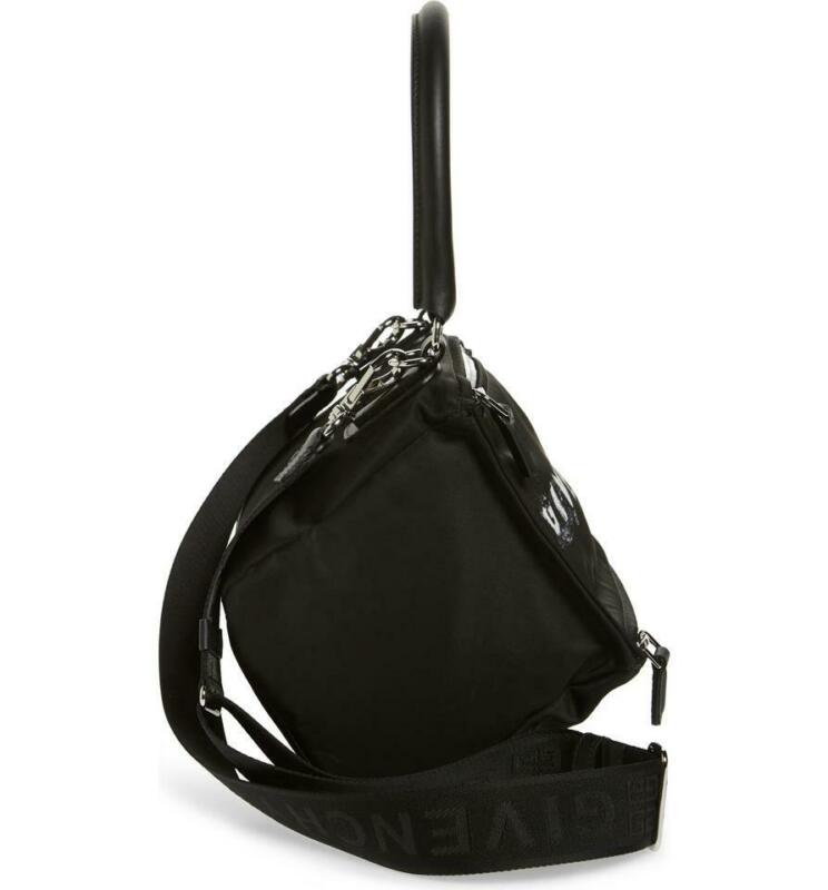 Givenchy Small Pandora Satchel Black Nylon Cross Body Bag - MyDesignerly