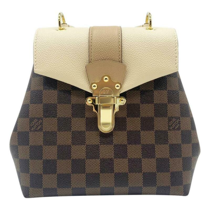 Louis Vuitton Creme Damier Ebene Canvas and Leather Clapton