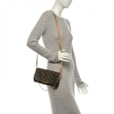 Louis Vuitton Favorite Mm Brown Monogram Canvas Shoulder Bag - MyDesignerly