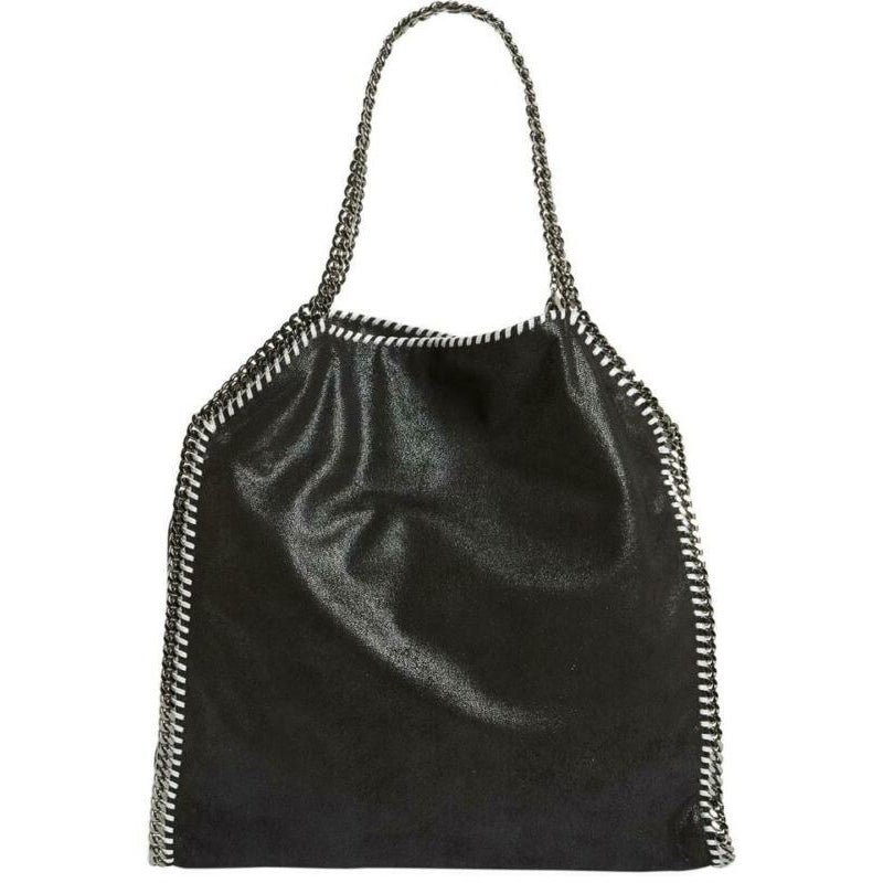 Stella McCartney Large Falabella - Shaggy Deer Black Faux Leather Tote