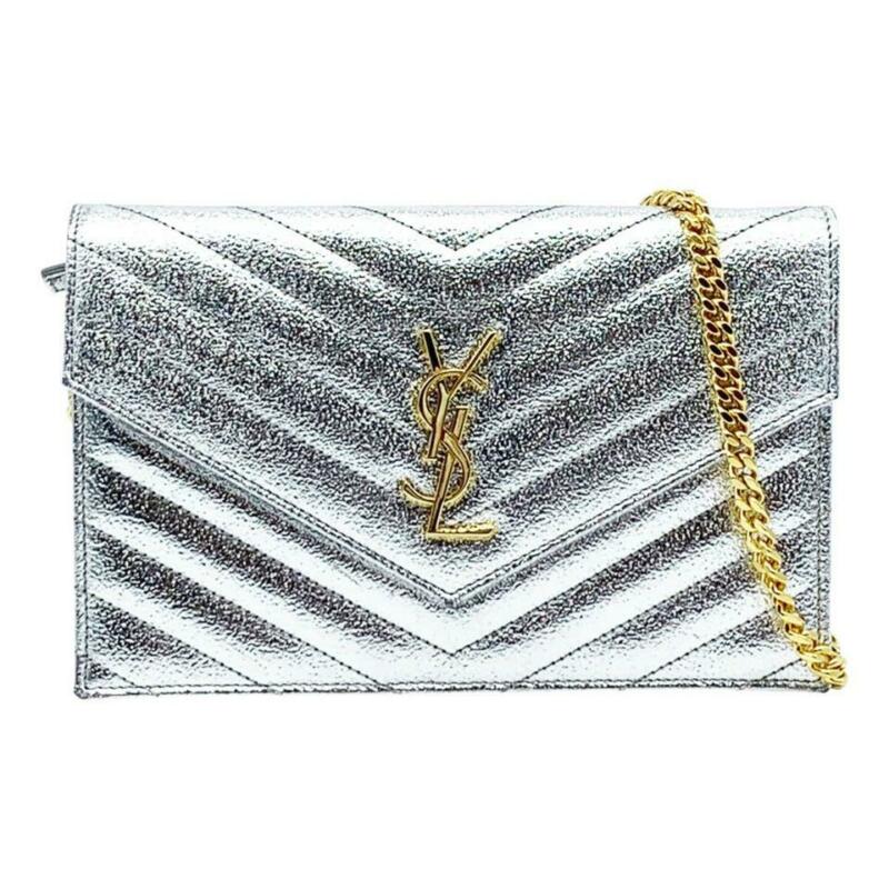 Saint Laurent Chain Wallet Monogram Ysl Small Matelasse Envelope Black -  MyDesignerly