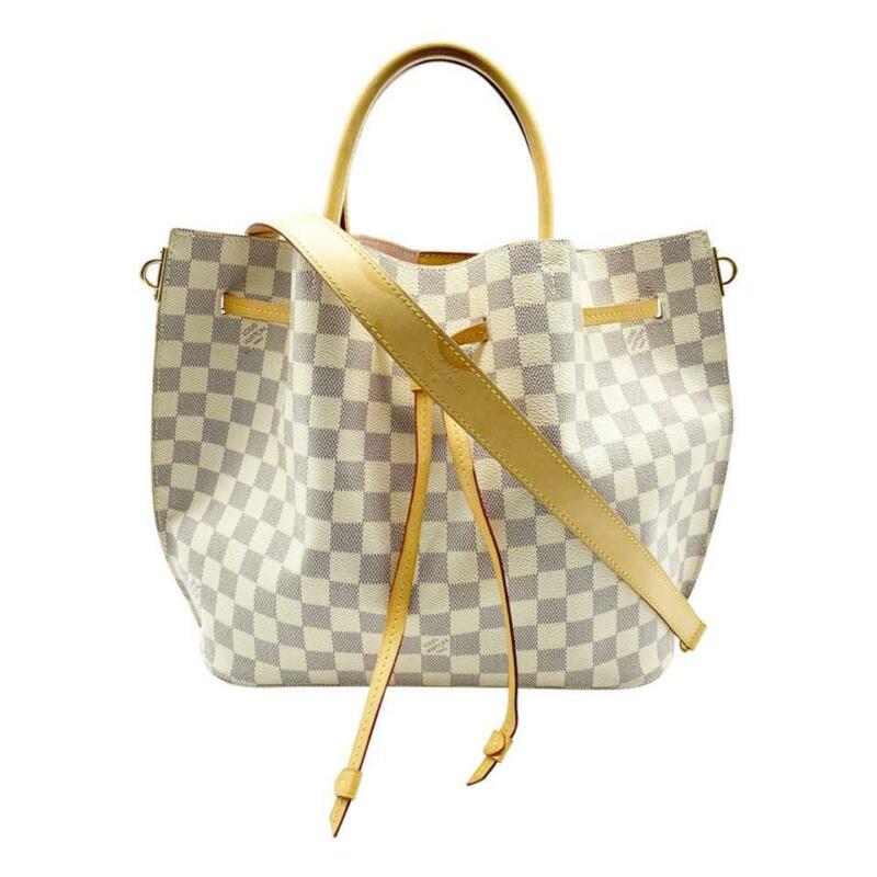 Louis Vuitton Girolata 2016 White Damier Azur Canvas Satchel