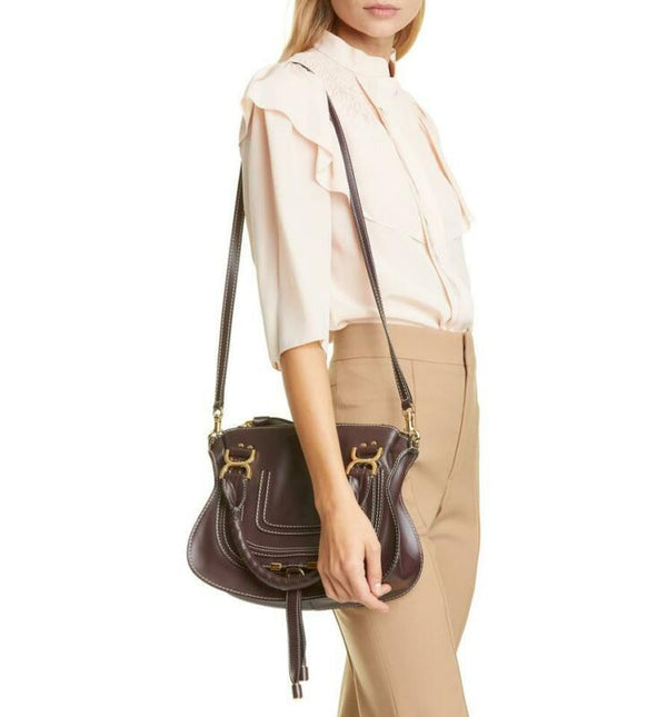 Medium marcie calfskin leather satchel hot sale