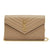 Saint Laurent Monogram Envelope Chain Wallet Medium Beige Leather Shoulder Bag