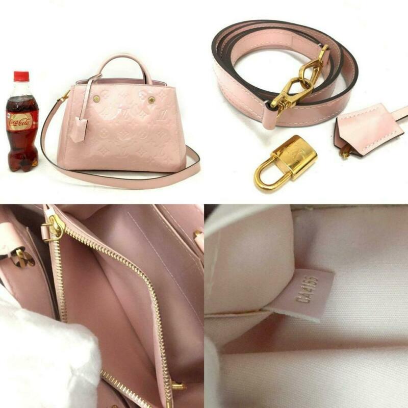 Louis Vuitton Montaigne BB Amplant Rose Poodle Pink M44123 Shoulder Hand Bag