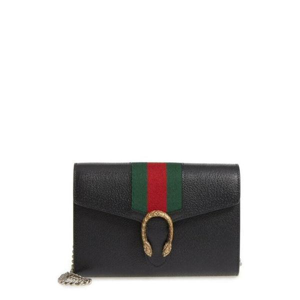 Dionysus chain wallet velvet crossbody bag Gucci Black in Velvet - 25173299