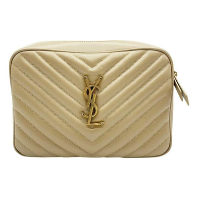 Saint Laurent Monogram Camera Lou Medium Quilted-leather Cross-body Beige