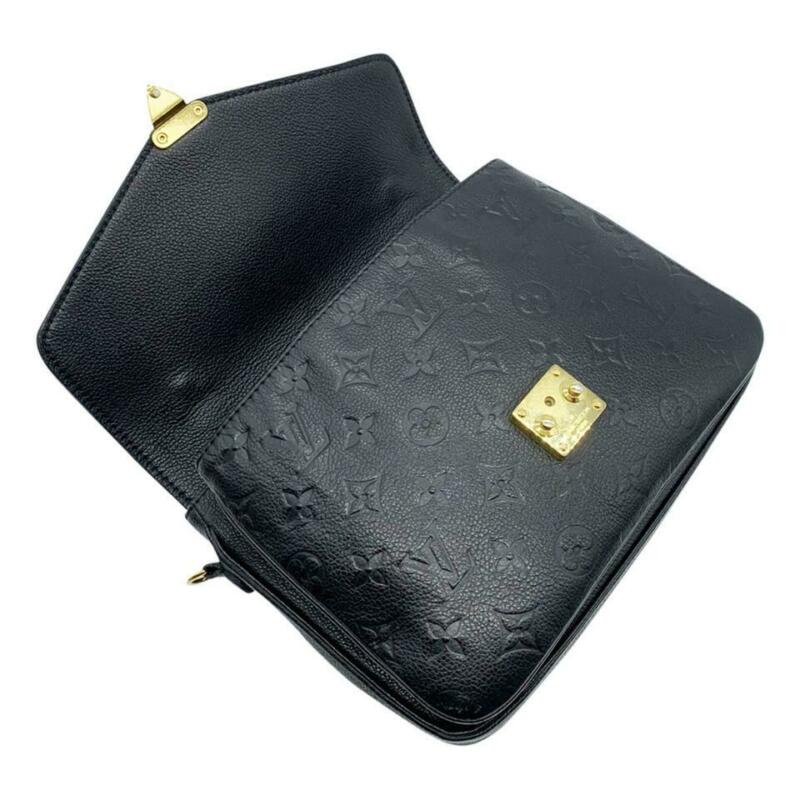 Louis Vuitton Vintage Black Monogram Empreinte Leather Pochette