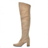 Saint Laurent Beige Suede Babies Over The Knee Boots/Booties