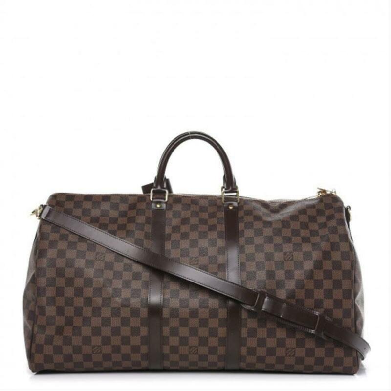 Louis Vuitton Keepall Bandouliere 55 Brown Damier Ébène Canvas Weekend/Travel