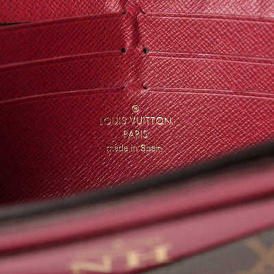 Louis Vuitton Brown Monogram Jeanne Fuchsia Wallet