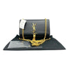 Saint Laurent Monogram Kate Shoulder Small Smooth Tassel On Chain Black Calfskin