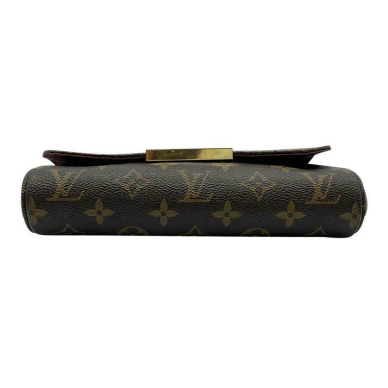Louis Vuitton Monogram Flap Pouch Clutch & Luggage/ Name Tag
