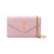 Saint Laurent Chain Wallet Envelope Monogram Medium Pink Leather Shoulder Bag