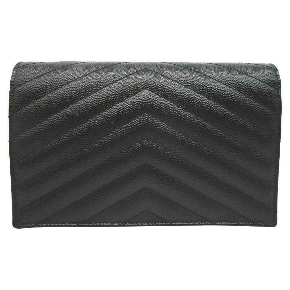 Saint Laurent - Monogram Black Chain Wallet