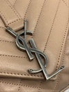 Saint Laurent Collège Monogram Envelop Classic Beige Leather Shoulder Bag