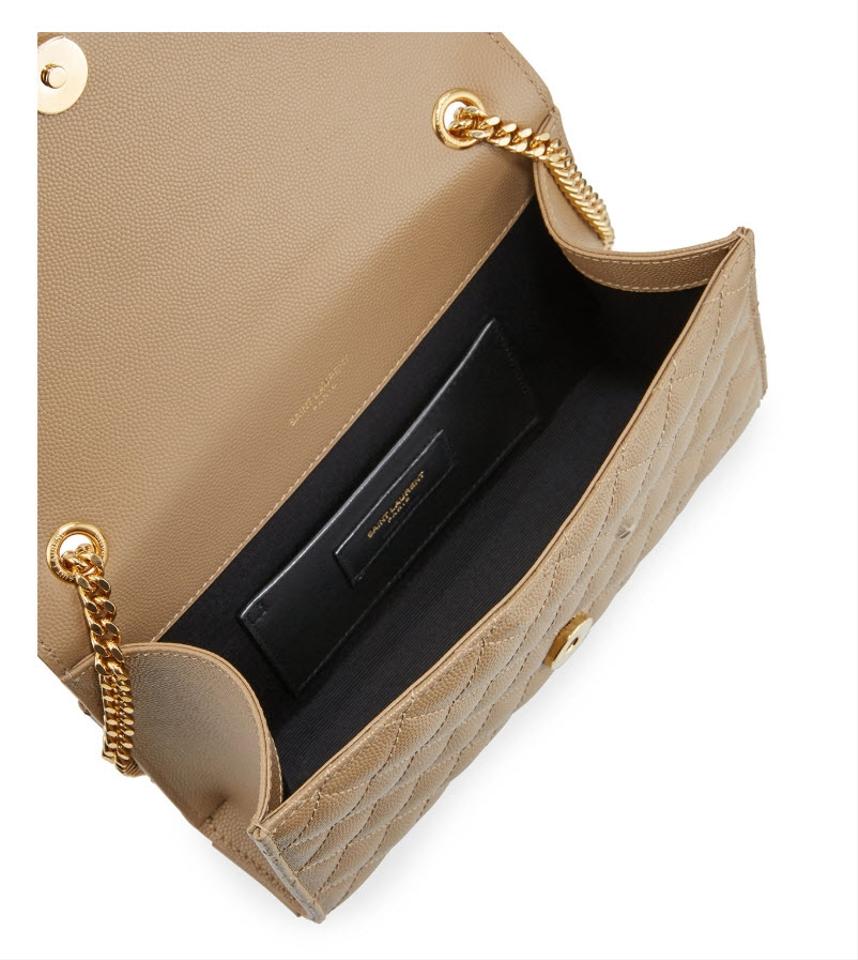 Saint Laurent Envelope Small Shoulder Bag In Gold