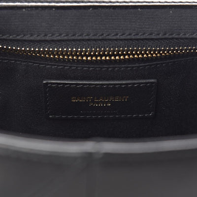 Saint Laurent Jamie Lambskin Large Patchwork Black Leather Shoulder Bag