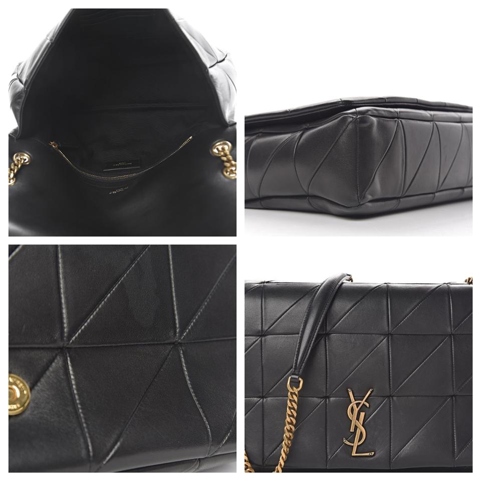 Saint Laurent Ysl Lambskin Suede Patchwork Small Jamie Bag