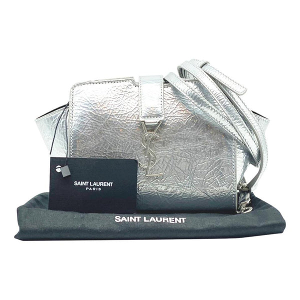 NEW Saint Laurent Monogram Cabas Toy Metallic Leather Cross Body Bag -  MyDesignerly