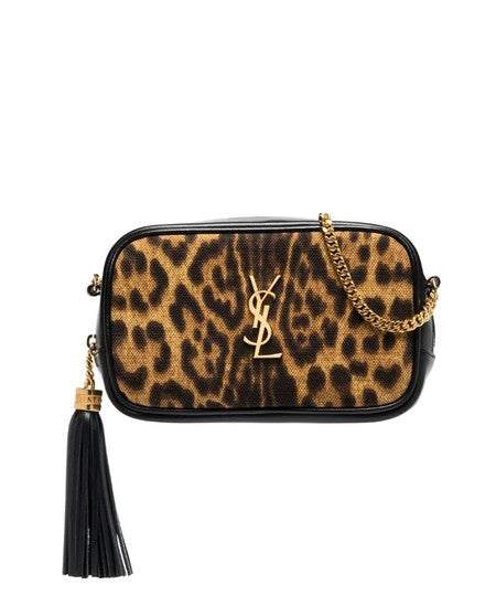 Saint Laurent Monogram Camera Mini Lou Toy Leopard-print Black