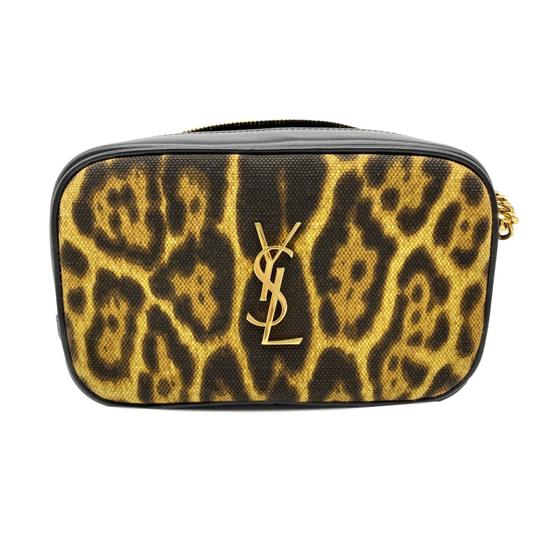 Saint Laurent Monogram Camera Mini Lou Toy Leopard-print Black